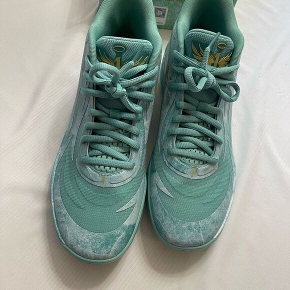 PUMA MELO MB.02 Jade Green Basketball Size 11 Rare Special Original Box - Picture 4 of 13